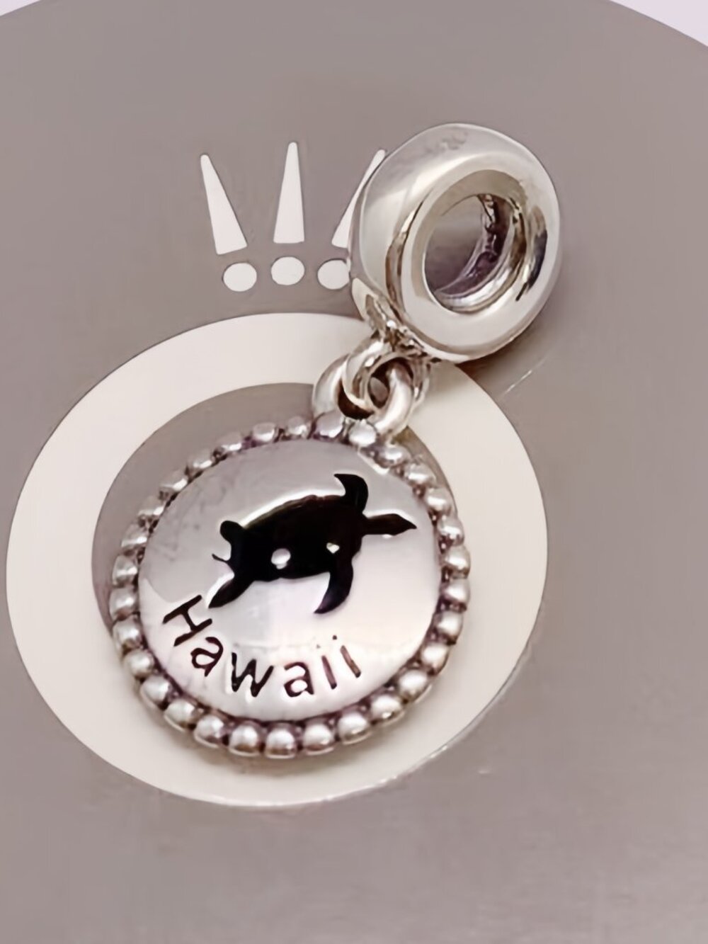 PANDORA RARE Exclusive Hawaii Travel Sterling Silver Dangle Charm